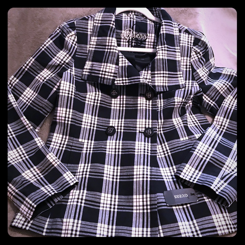 Black and white plaid jacket